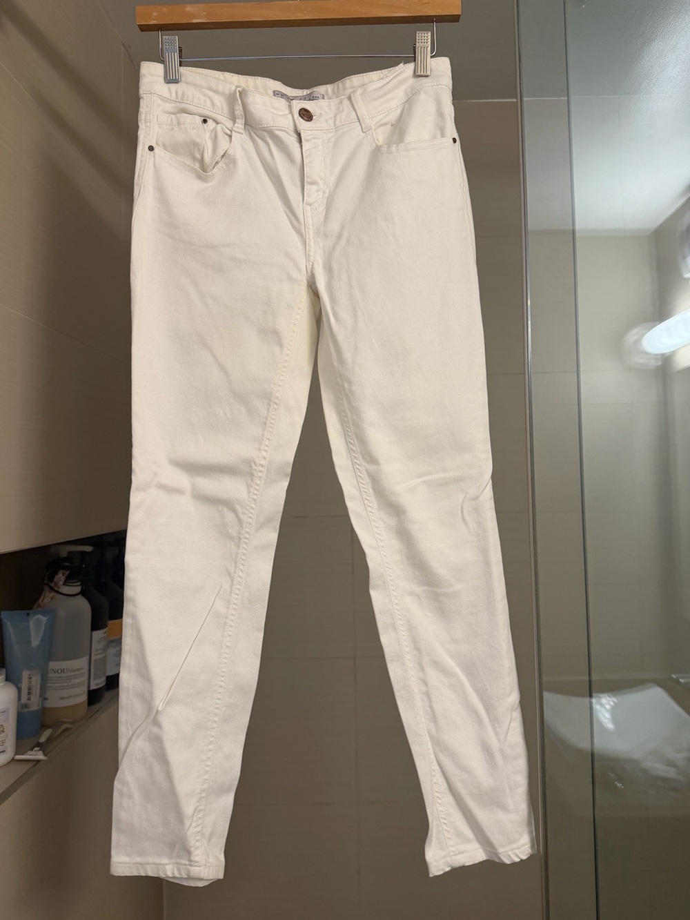 Zara white skinny jeans